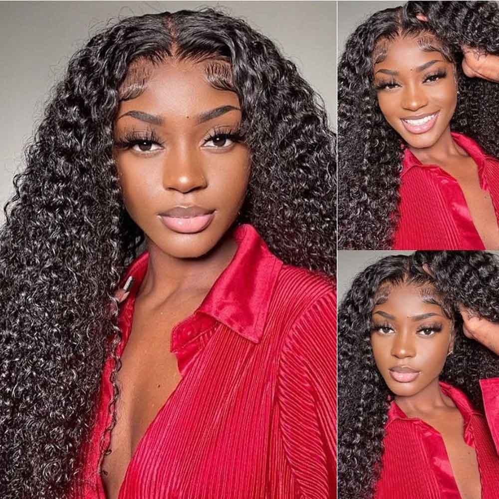 【Yordy】TK17 : Beaudiva 5X5 Lace Closure Wig Kinky Curly Human Hair Wigs