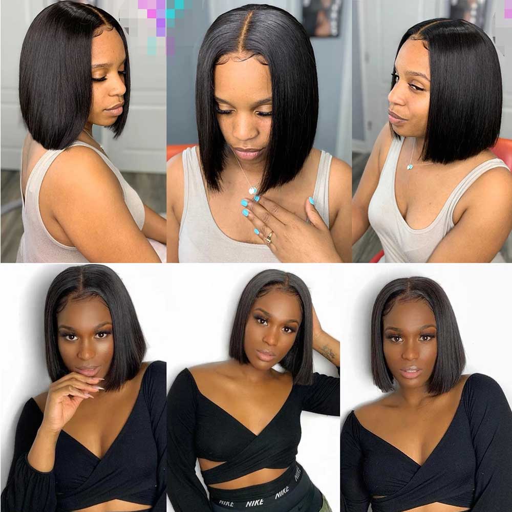 Beaudiva Straight Lace Front Bob Wig 13X4 Human Hair Frontal Wigs