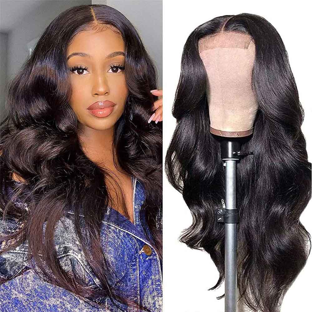 【Lemon】TK34:Body Wave Wig 4x4 Closure Wig  Short Body Wave Wig Human Hair Wig