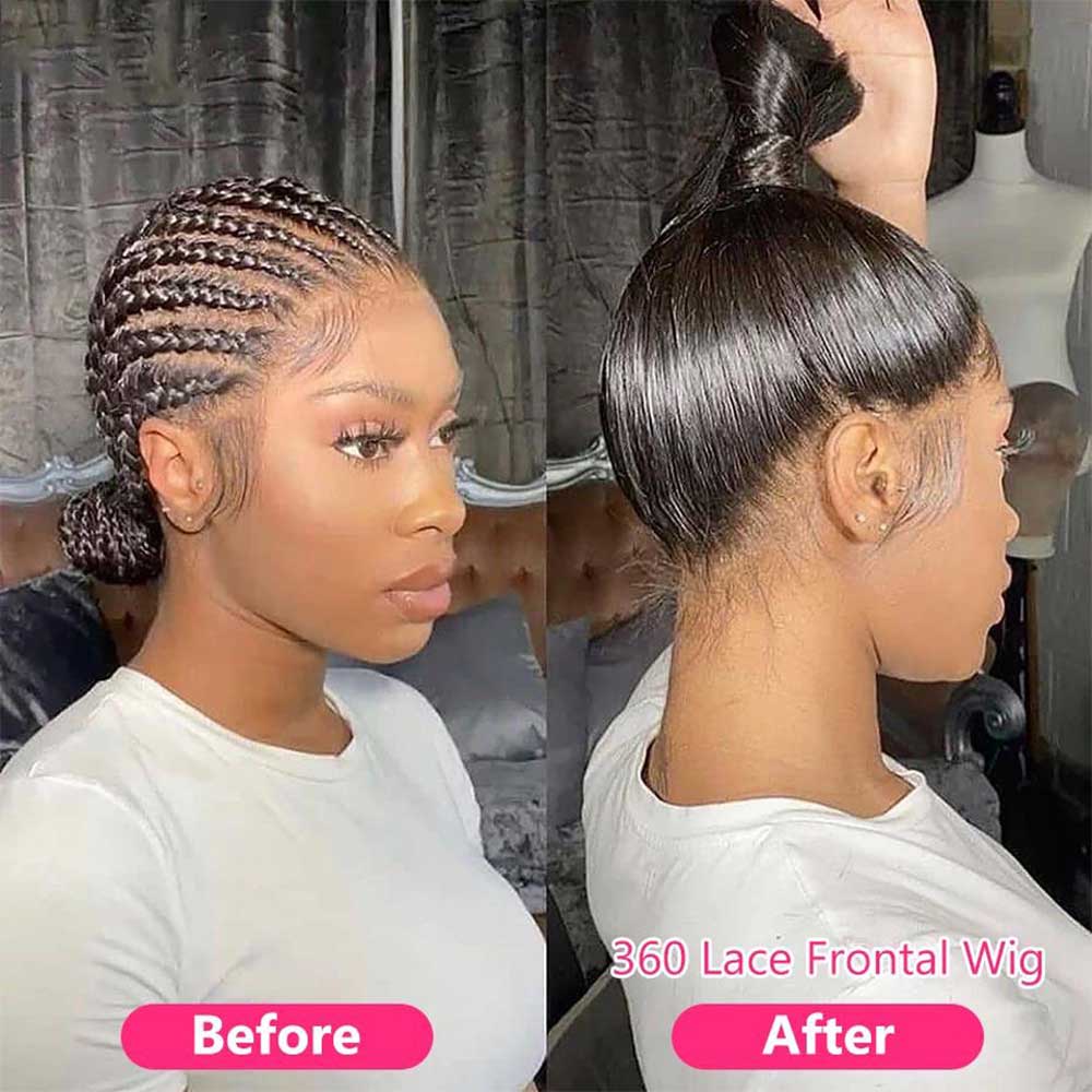 【Gigi】TK04 : BEAUDIVA Bone Straight 360 Lace Frontal Wig 360 Full Lace Front Human Hair Wigs