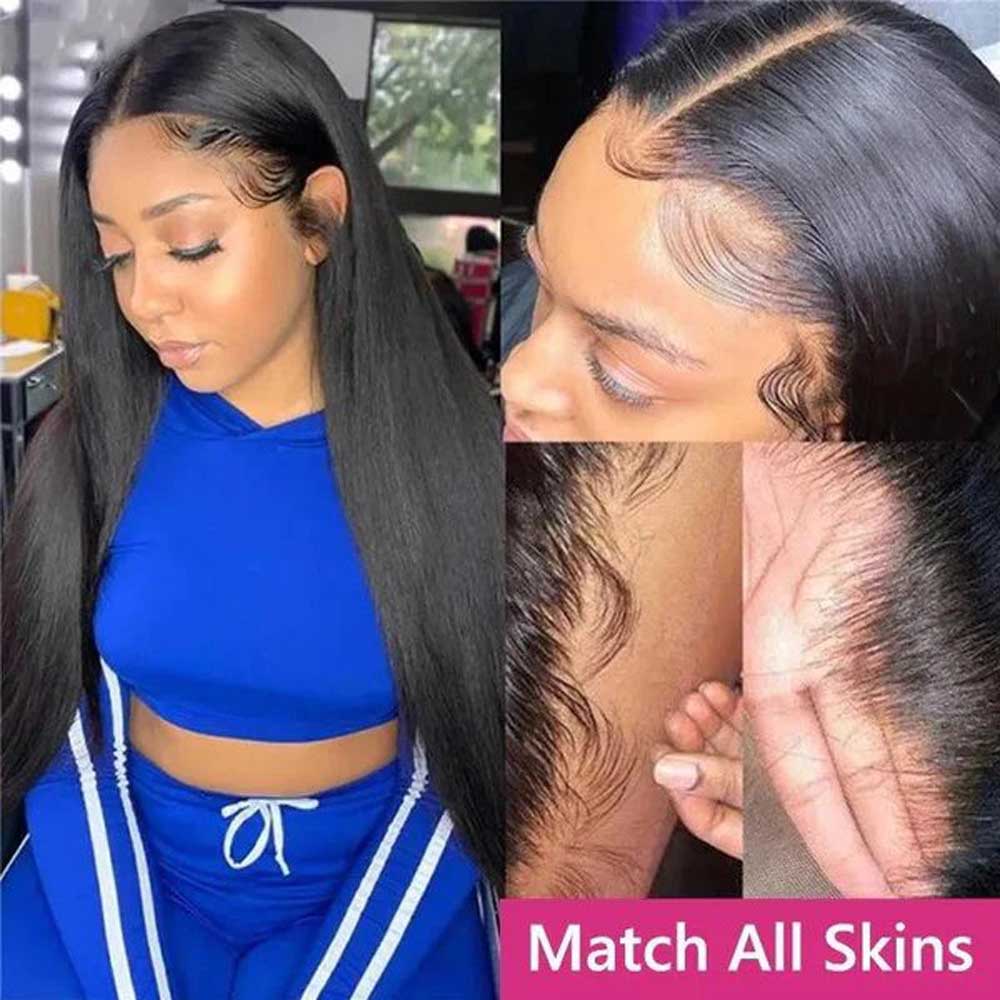 【Kina】TK06 : Real HD Lace Frontal Wigs Bone Straight 13X4 Lace Front Human Hair Wigs Beaudiva
