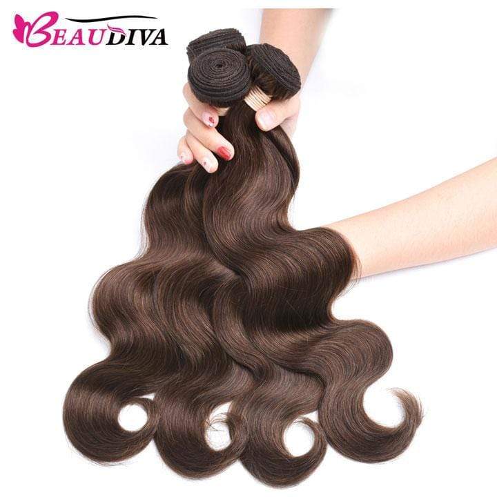 Beaudiva Body Wave Light Brown 100% Real Human Hair 3&4  Bundles