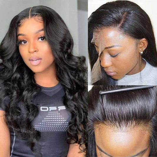 Beaudiva Body Wave Human Hair Wigs Lace Frontal Wig 13x6 Transparent Lace Wig Pre-Plucked Lace Front Wigs