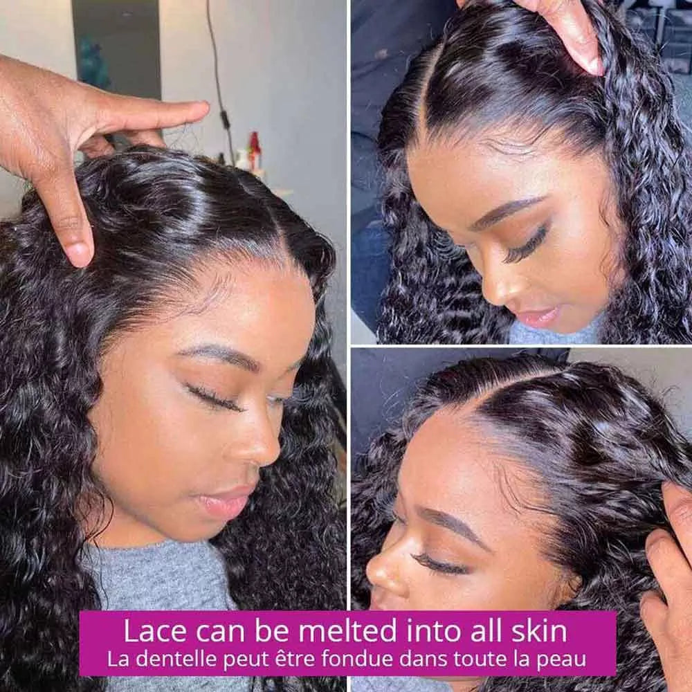 Beaudiva Deep Wave Human Hair Wigs 13x4 Lace Front Wigs 100% Human Hair Wigs Transparent Lace Wigs