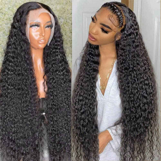 【Masha】TK21 : 13X6 Kinky Curly Human Hair Wigs Curly Hair Wigs Transparent Lace Wig With Baby Hair