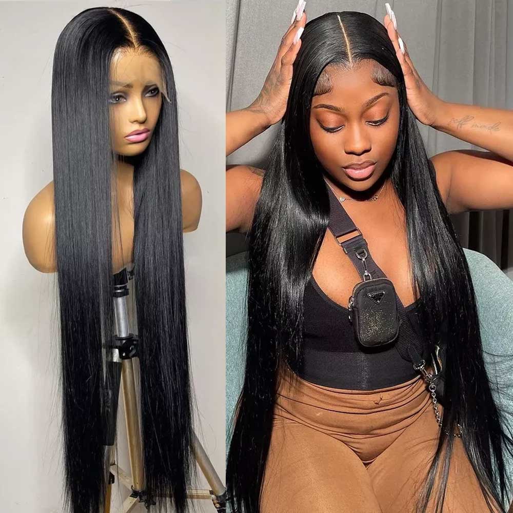 【Ellis】TK18 : Beaudiva Straight Lace Front Wigs Human Hair WigsTransparent Lace Wigs 13x6 Lace Frontal Wigs Baby Hair