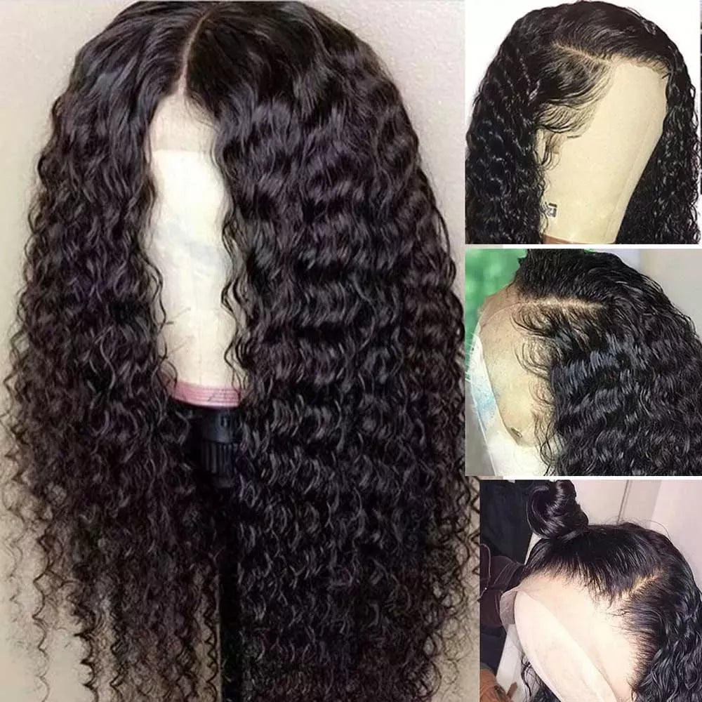 【Katie】TK20 : Beaudiva Deep Wave Human Hair Wigs Lace Front Wigs Transparent Lace 13x6 Wigs Pre Plucked