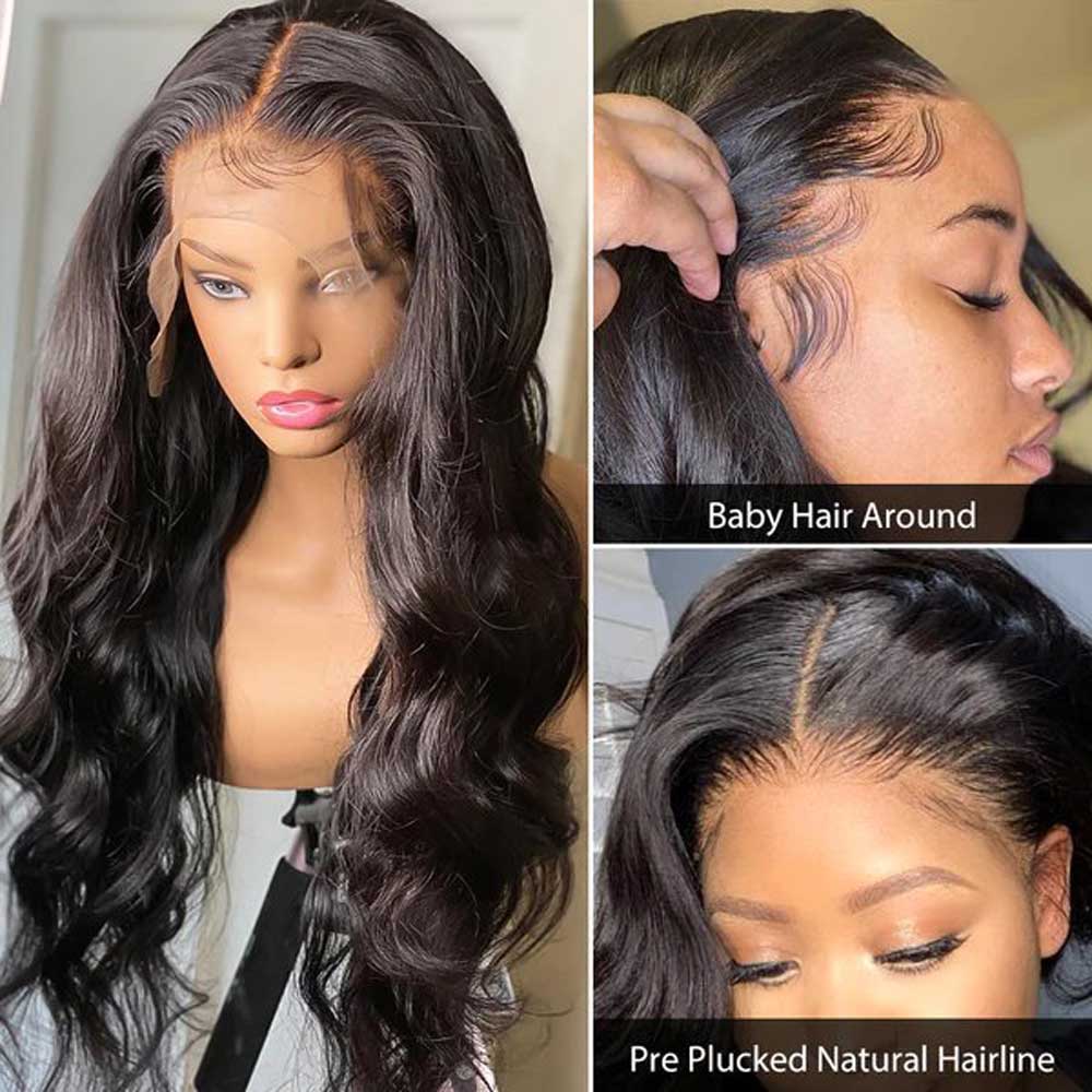 【Caroline】TK57 : HD Lace Frontal Wig Body Wave 13X4 Lace Font Human Hair Wigs