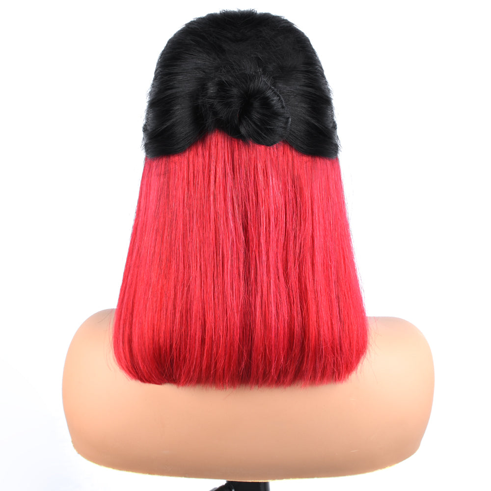 【Peeka】TK26: Peekaboo Highlight With Colored Short Bob Wig 5X5 Lace Closure Human Hair Wig