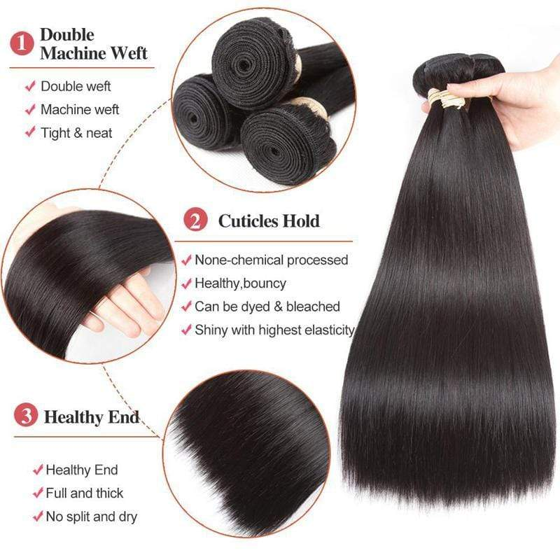 【LIve Bundle】1 Piece Brazilian Straight Human Hair Bundle BEAUDIVA