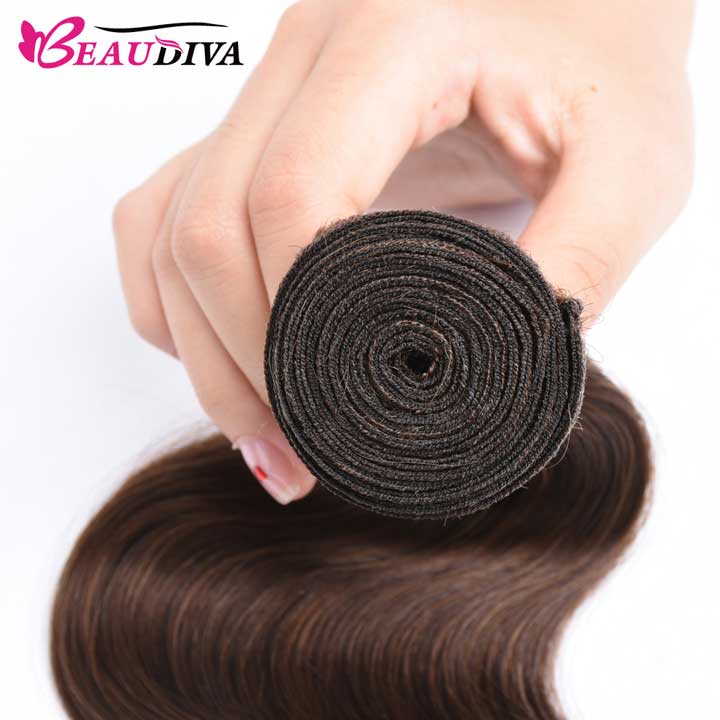 Beaudiva Body Wave Light Brown 100% Real Human Hair 3&4  Bundles