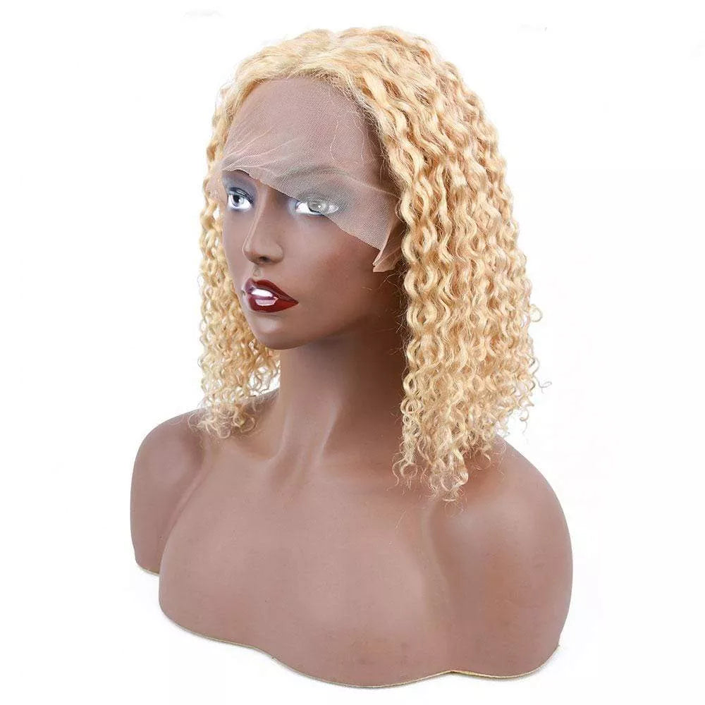 Beaudiva Colored Wigs Curly 613 BOB Wig Human Hair Blonde Short BOB Wig