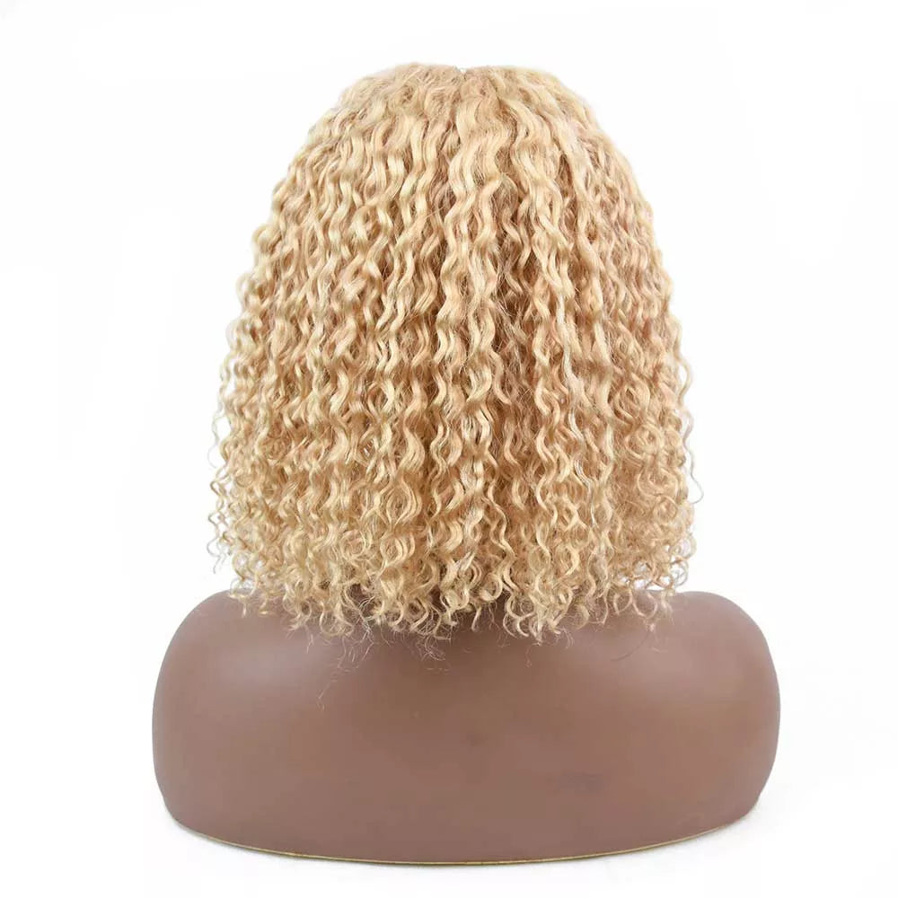 Beaudiva Colored Wigs Curly 613 BOB Wig Human Hair Blonde Short BOB Wig