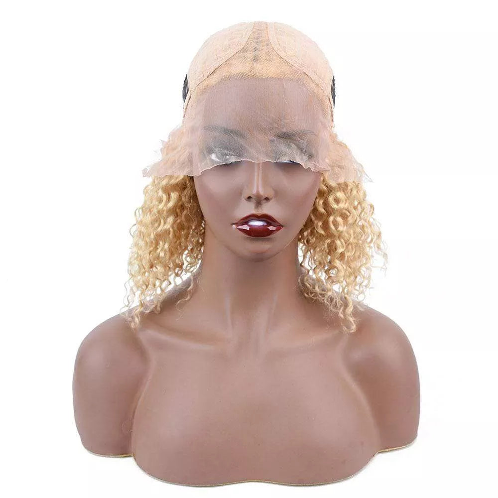 Beaudiva Colored Wigs Curly 613 BOB Wig Human Hair Blonde Short BOB Wig