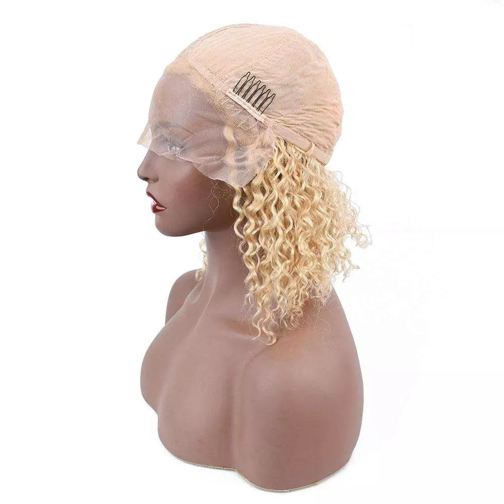 Beaudiva Colored Wigs Curly 613 BOB Wig Human Hair Blonde Short BOB Wig
