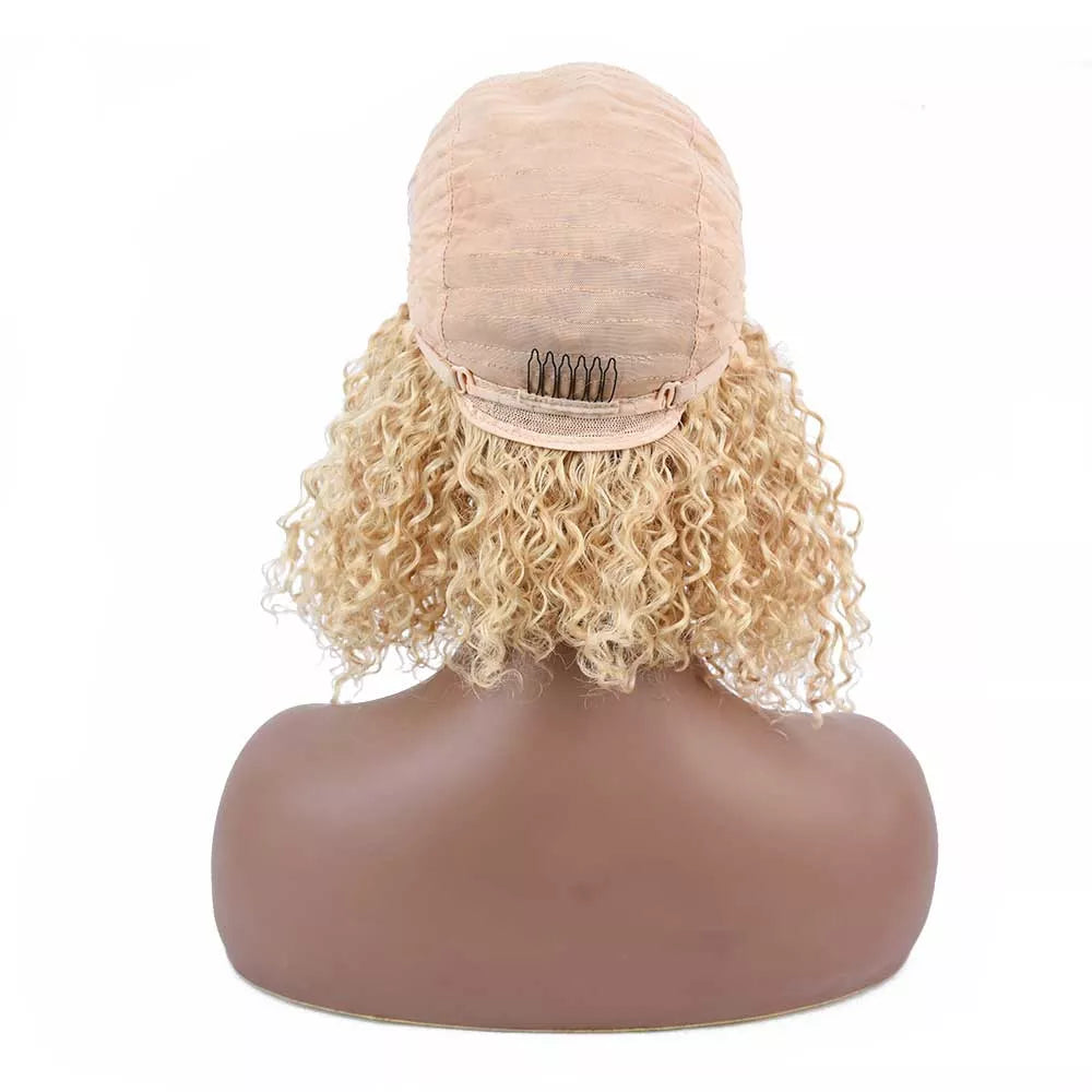 Beaudiva Colored Wigs Curly 613 BOB Wig Human Hair Blonde Short BOB Wig