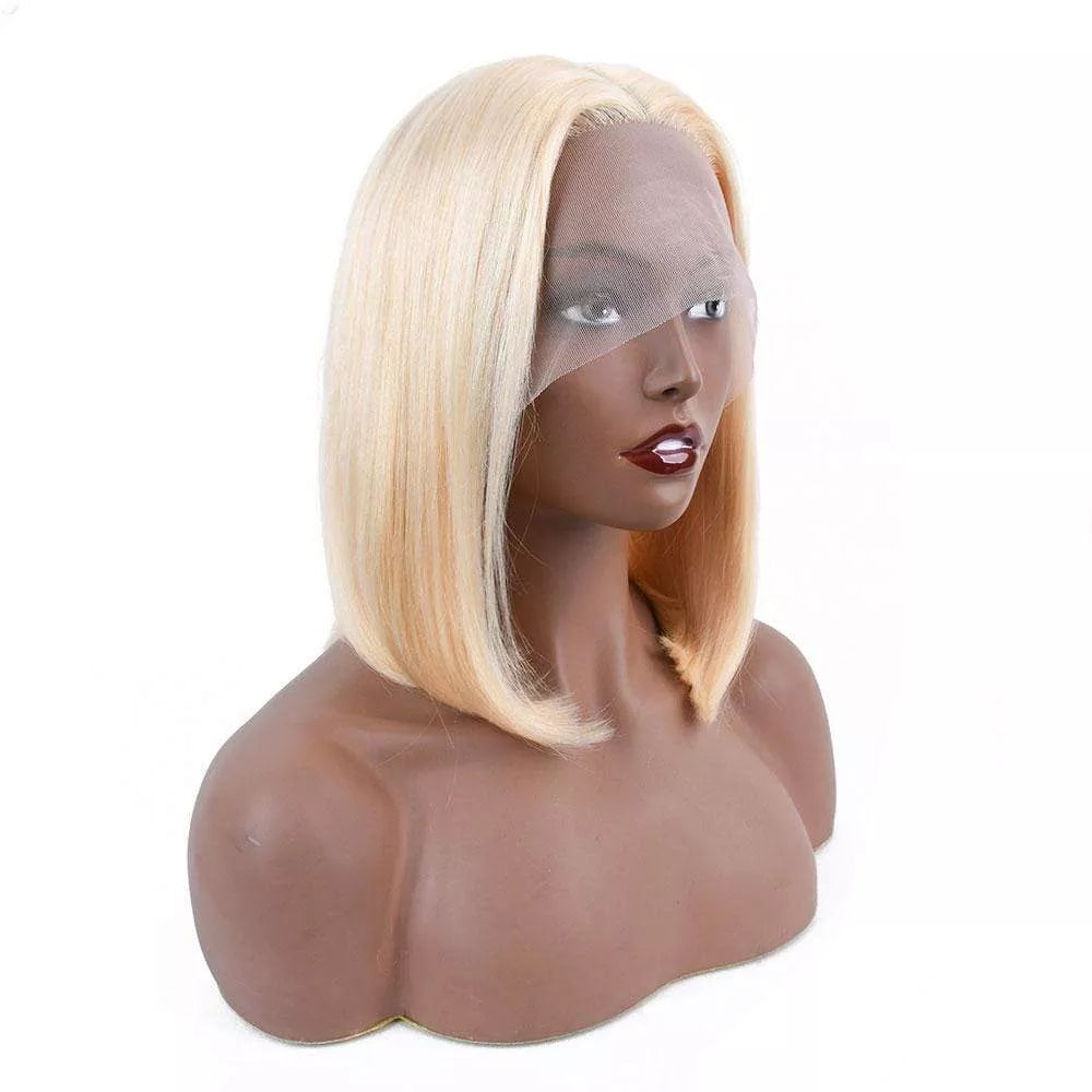 Beaudiva Silky Straight 613 BOB Wig Human Hair T Part Lace Wigs Transparent Lace Part Wigs