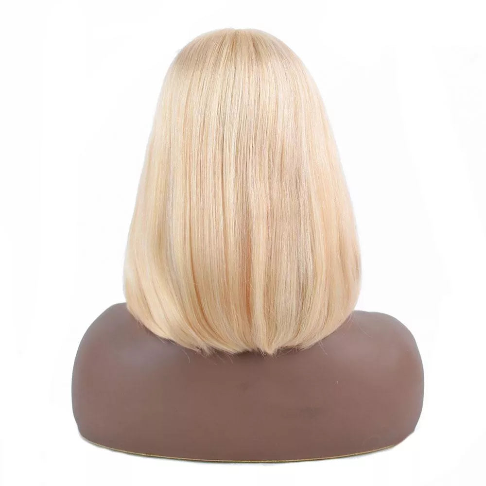 Beaudiva Silky Straight 613 BOB Wig Human Hair T Part Lace Wigs Transparent Lace Part Wigs
