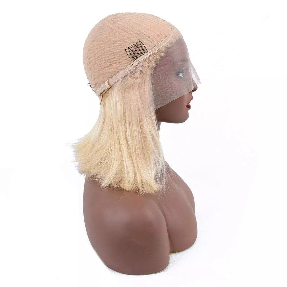 Beaudiva Silky Straight 613 BOB Wig Human Hair T Part Lace Wigs Transparent Lace Part Wigs