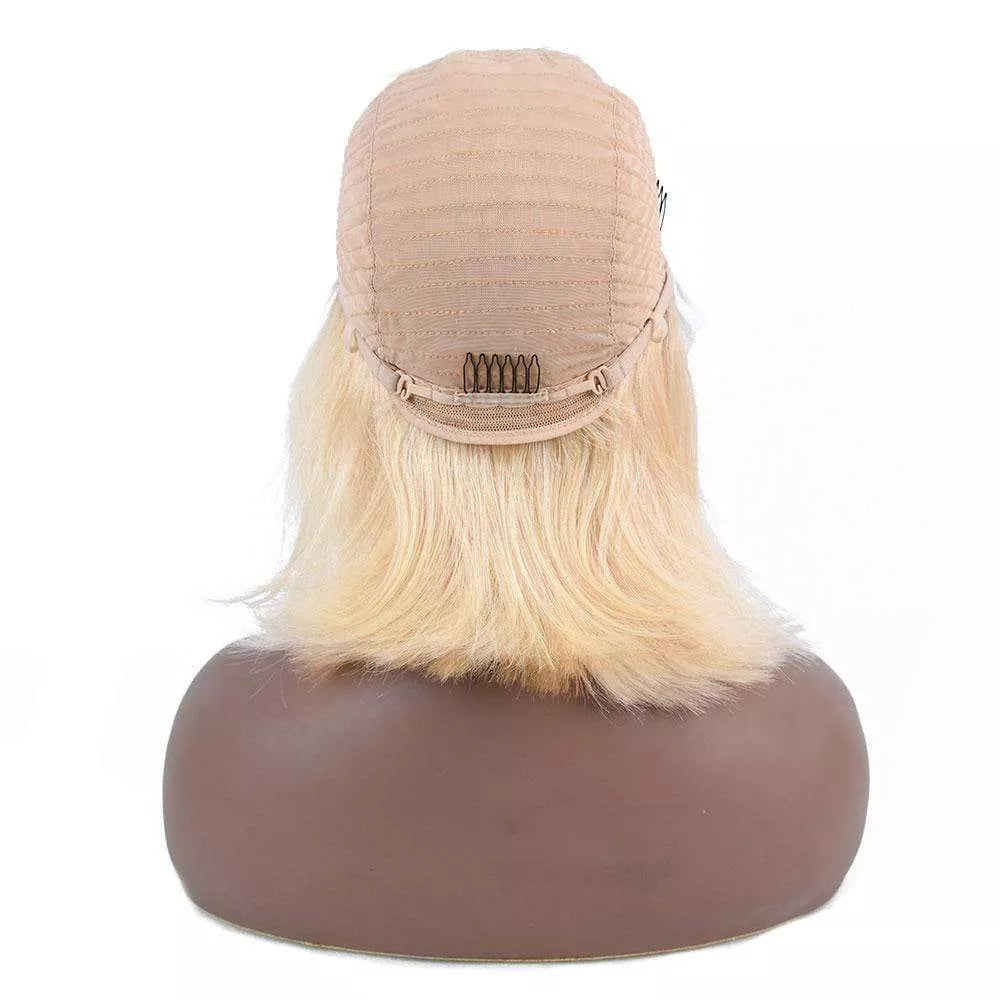 Beaudiva Silky Straight 613 BOB Wig Human Hair T Part Lace Wigs Transparent Lace Part Wigs