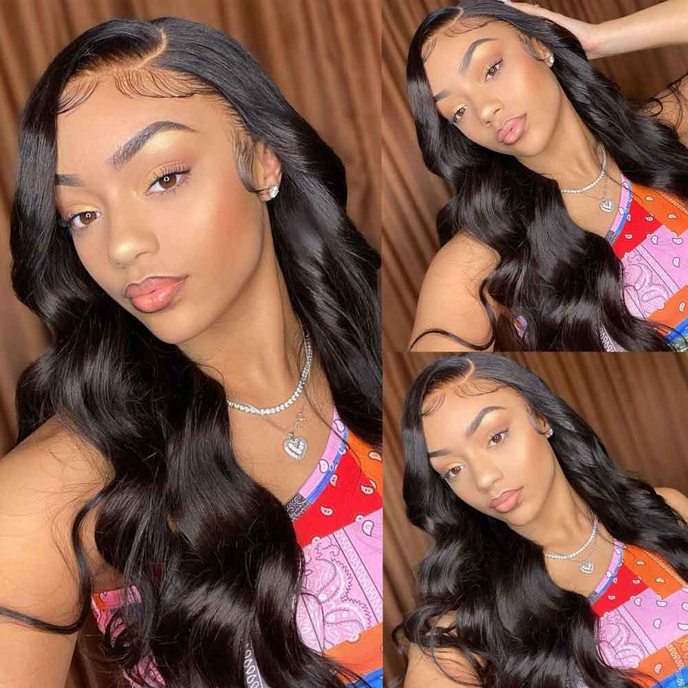 Beaudiva Body Wave Lace Frontal Wig T Part Transparent Lace Wig 150% Density