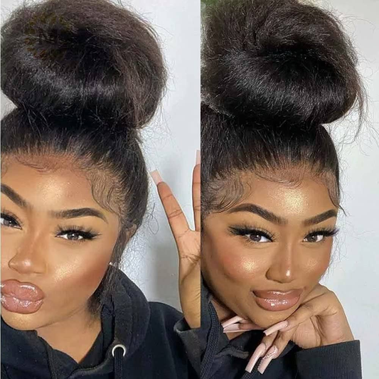 【Maya】360 Lace Frontal Full Lace Human Hair Wigs Kinky Straight Lace Wig 360 Lace Wigs