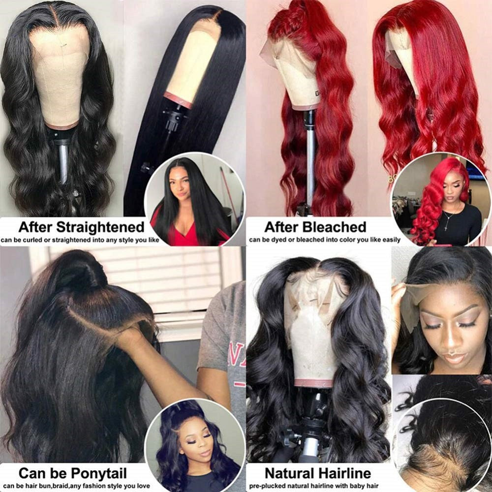 Beaudiva 5x5 Lace Closure Wig Body Wave Wigs 100% Human Hair Wigs With Baby Hair Pre Plucked