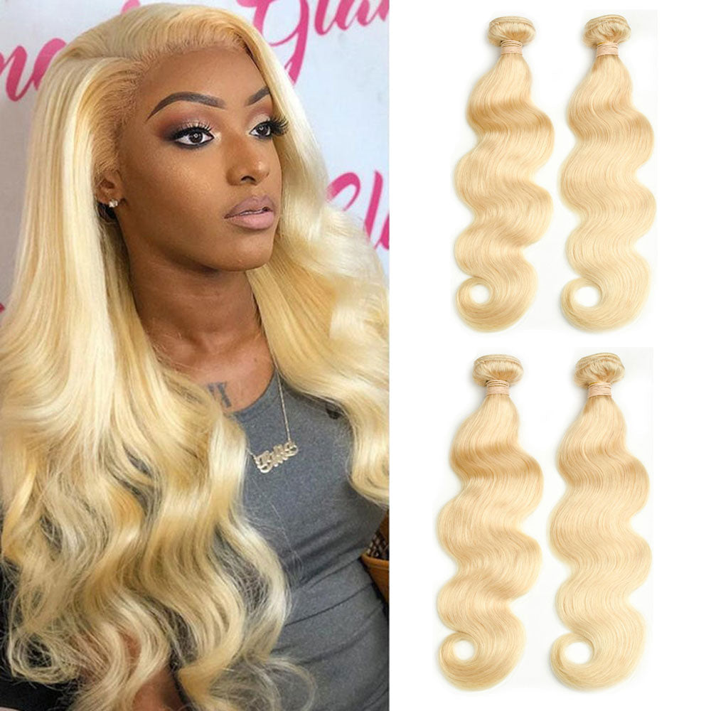 Beaudiva 4 Bundles Body Wave Human Hair Blonde Brazilian Hair