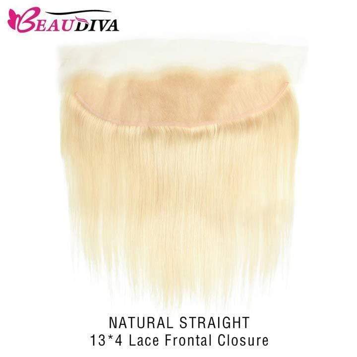 Beaudiva Straight Hair 613 Blonde 3 Bundles With 13x4 Lace Frontal Human Hair