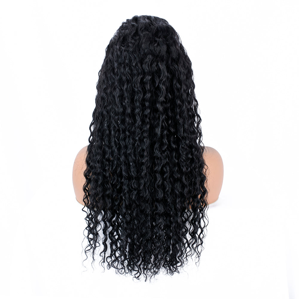 【May】TK36 : Water Wave 13X4 Lace Frontal Wigs Human Hair Wigs Transparent