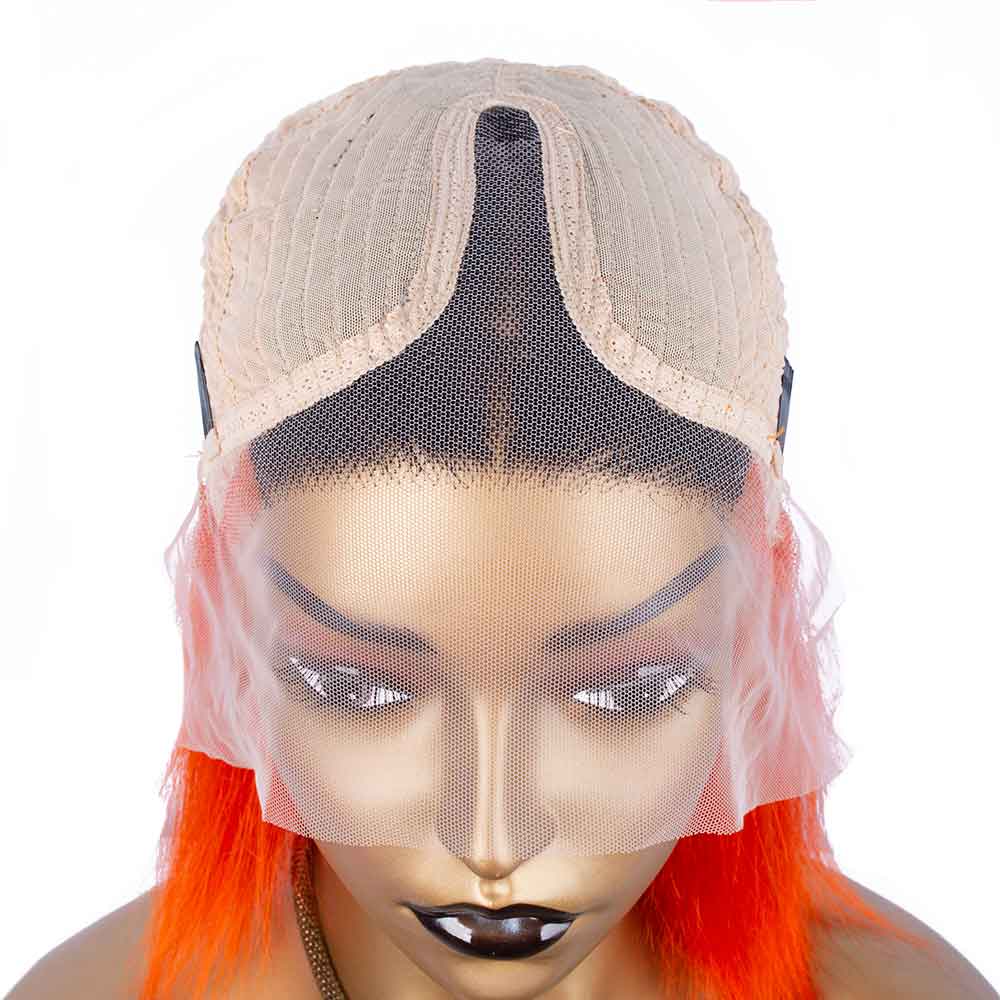 Tiktok Beaudiva TB Orange 13X4X1 T Part Lace Front Bob Wig