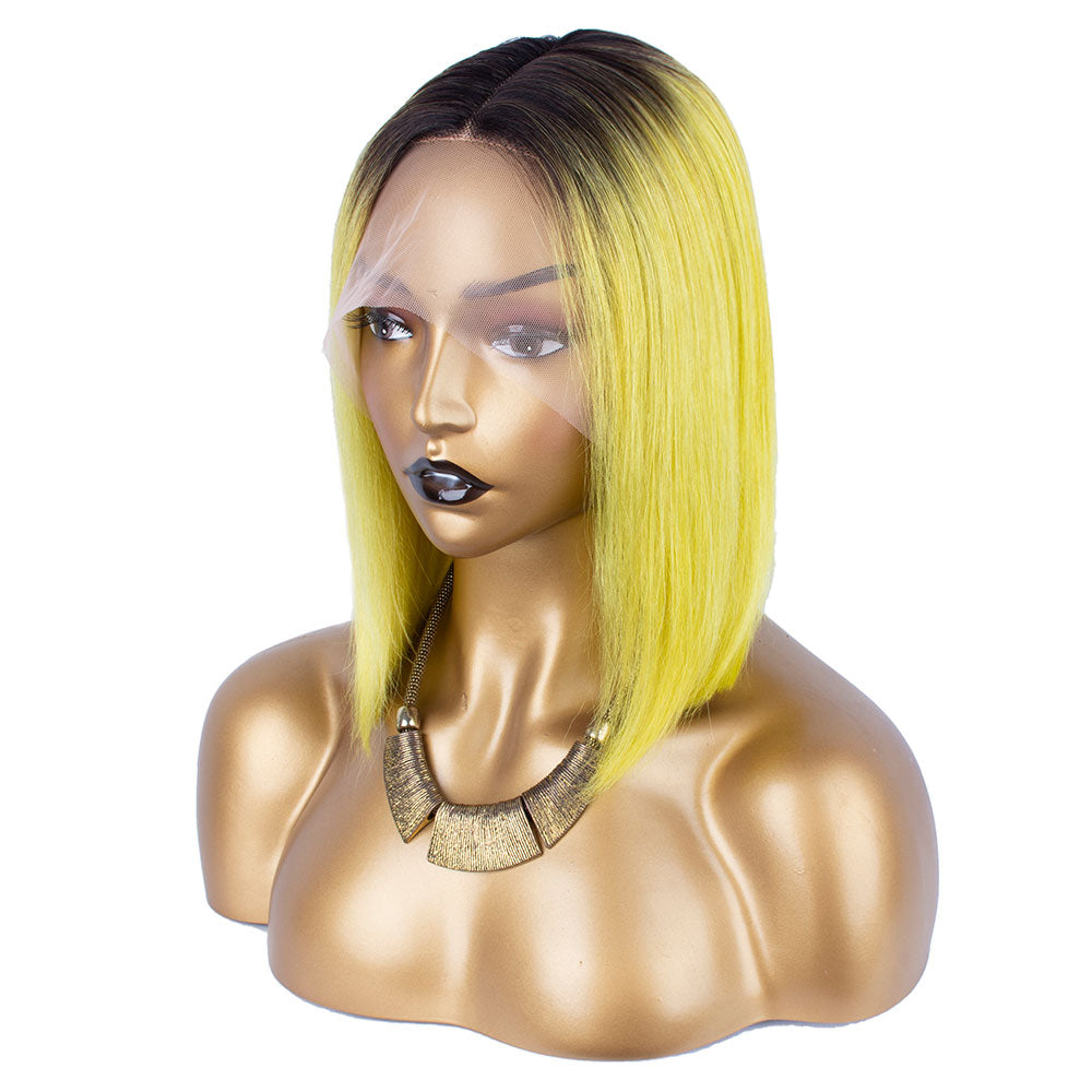 Tiktok Beaudiva TB Neo Yellow 13X4X1 T Part Lace Front Bob Wig