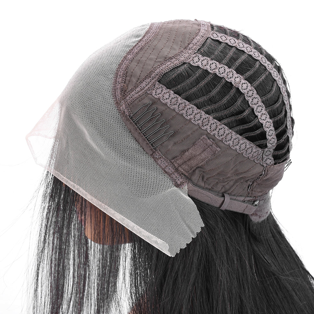 【Lydia】TK08 : BEAUDIVA Layered Lace Wig Inner Buckle Cute Straight 13x4 Lace Front Butterfly Haircut Wig With Medium Length Layered Human Hair