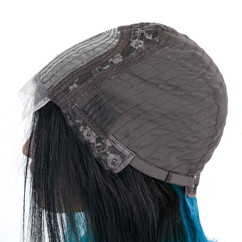 Tiktok Beaudiva Straight Ombre Dark Green Short Bob Lace Human Hair Wigs