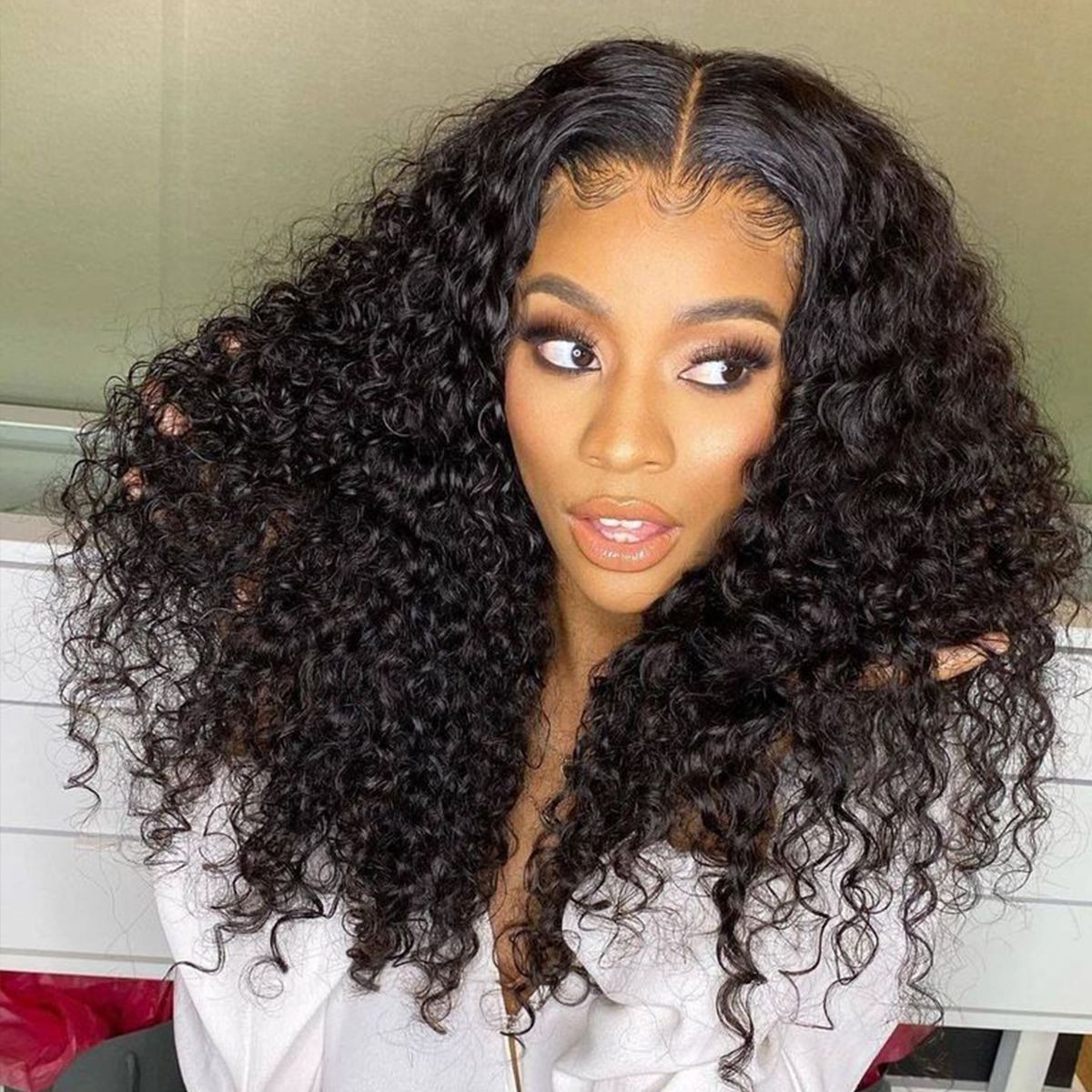 Beaudiva Deep Wave Lace Front Wigs 100% Remy Human Hair Wigs 13x4 Transparent Lace Wigs Pre Plucked