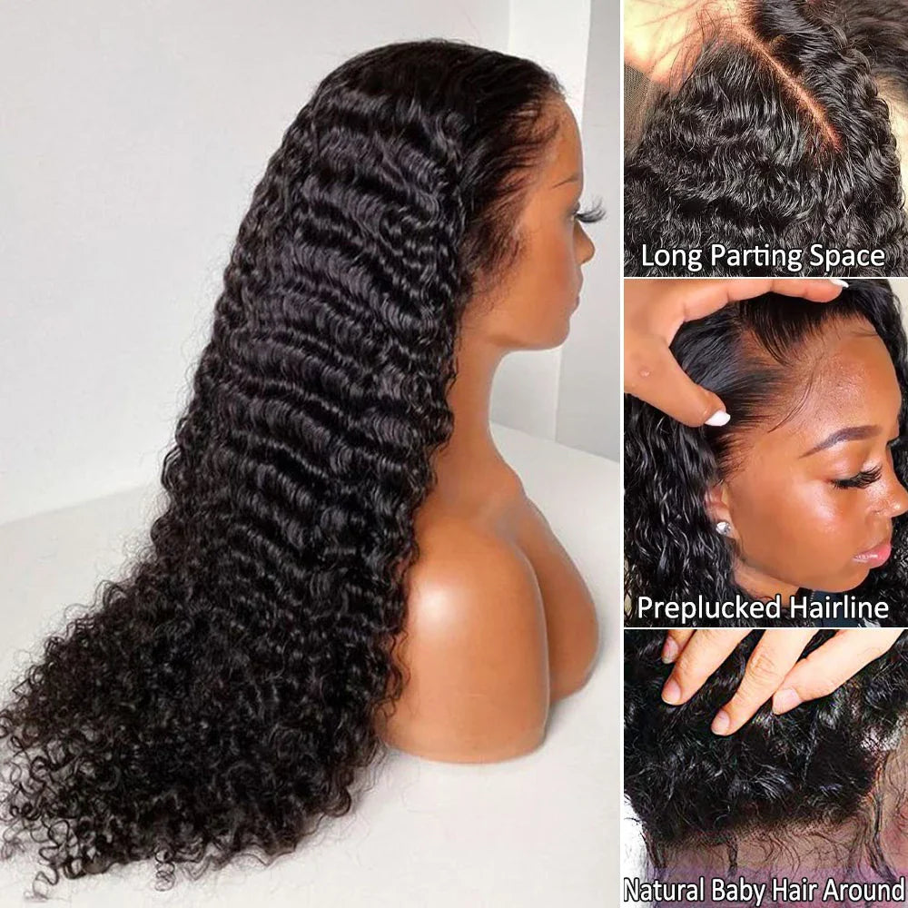 Beaudiva Lace Wigs Deep Wave Human Hair Wigs Closure Wig 5x5 Lace Wig For Women