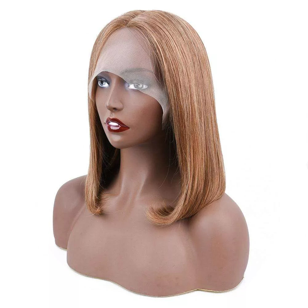 Beaudiva Bone Straight Highlight BOB Wigs Fashionable Design T Part Lace Wigs Human Hair