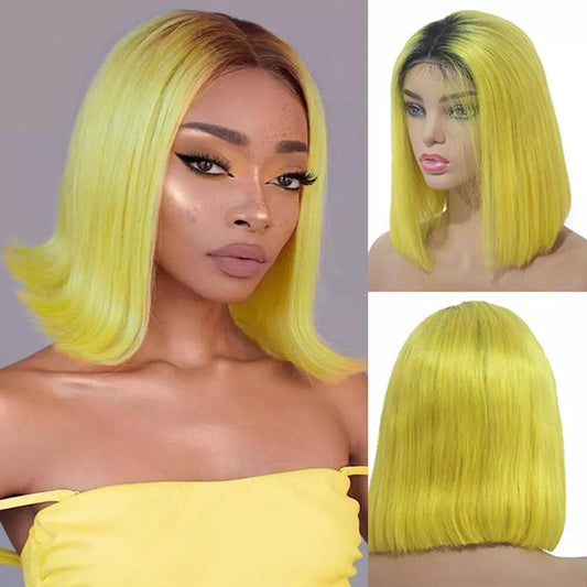 Tiktok Beaudiva TB Neo Yellow 13X4X1 T Part Lace Front Bob Wig