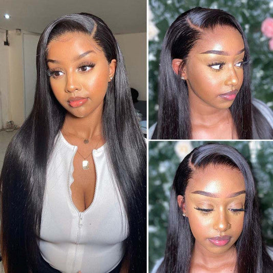 Beaudiva Human Hair Wigs 5x5 Lace Closure Wig Transparent Lace Wigs Straight Hair Wig