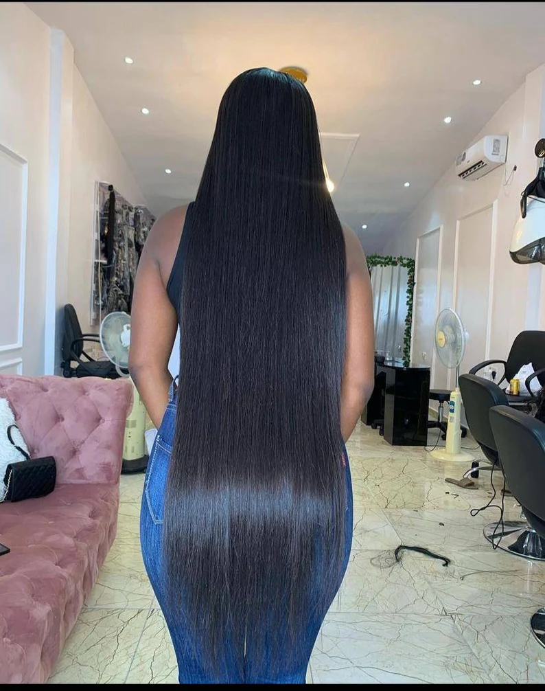 【God】40 inches Bone Straight 13X4 Lace Frontal Human Hair Wigs Pre Plucked With Baby Hair