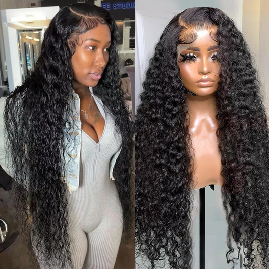 【Nicky】TK05 : BEAUDIVA Water Wave 13X6 Lace Frontal Human Hair Wigs Curly Lace Frontal Wig With Baby Hair
