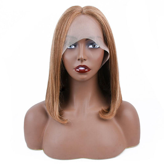 Beaudiva Bone Straight Highlight BOB Wigs Fashionable Design T Part Lace Wigs Human Hair