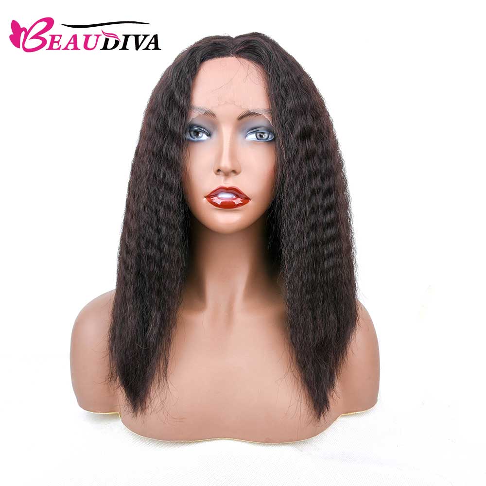 Beaudiva Straight/Kinky Straight/Jerry Curly Bob Wig Human Hair Wigs For Women